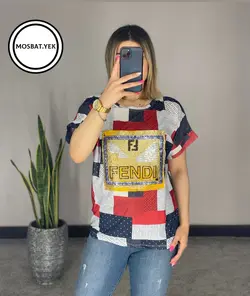 تیشرت پولک دار با طرح های مختلف کد 381