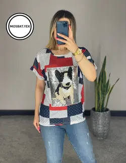 تیشرت پولک دار با طرح های مختلف کد 381