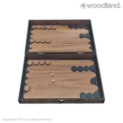 جعبه چوبی کیف پول و کمربند چرم به همراه بازی تخته نرد مدل 10563