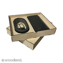 جعبه چوبی کیف پول و کمربند چرم مدل 10641
