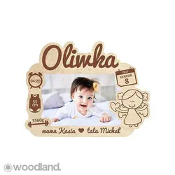 قاب عکس نوزاد چوبی مدل 10713