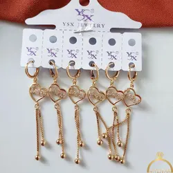 گوشواره آویز  طرح طلا کد:8187