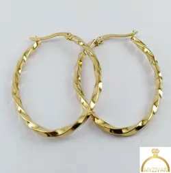 گوشواره استیل مدل مارپیچ دخترانه 9002210