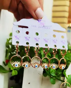 گوشواره مدل چشم نظر کد 8126