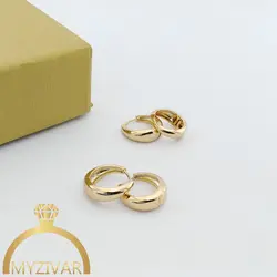 گوشواره حلقه ای ساده طرح طلا مارک ژوپینگ کد 8045