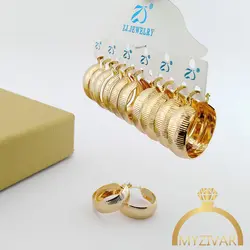گوشواره حلقه ای طرح طلا مارک ZJ کد 8052