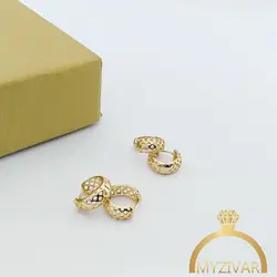 گوشواره حلقه ای طرح طلا مارک ژوپینگ کد 8047