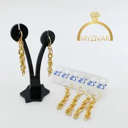 گوشواره آویزدار طرح طلا برند ZJ کد 8033