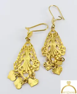 گوشواره طرح طلا مدل چند ضلعی 901218