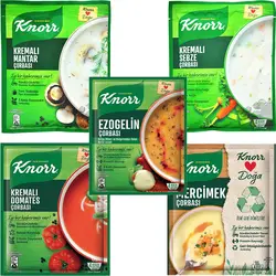 پک 10 تایی سوپ های کنور ترکیه در طعم های متنوع Knorr Corbasi