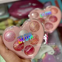 پلت هایلایتر و رژگونه قلبی