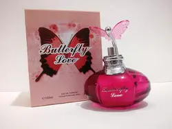 ادکلن زنانه butterfly love صورتی حجم ۸۰میل