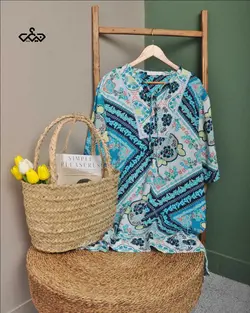 پیراهن طرحدار لینن (کد 1157)