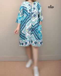 پیراهن طرحدار لینن (کد 1157)