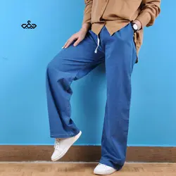 شلوار مام بگ جین کاغذی (کد:2525)