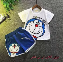 ست تیشرت و شلوارک درامون NH595 | نی نی هانی