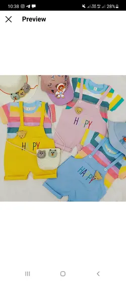 ست تیشرت و بیلر تدی NH715 | نی نی هانی