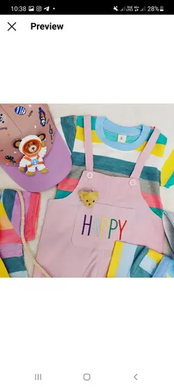 ست تیشرت و بیلر تدی NH715 | نی نی هانی