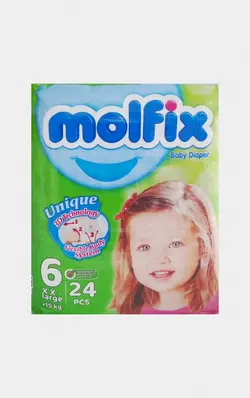 پوشک مولفیکس سایز 6 بسته 24 عددی - فروشگاه اینترنتی نیتا