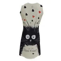 پیراهن زنانه چاپی گربه