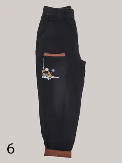 شلوار لی تکه دوزی مام فیت برند MAXX