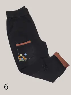 شلوار لی تکه دوزی مام فیت برند MAXX