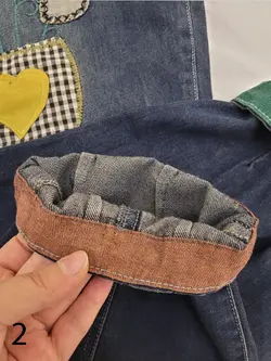 شلوار لی تکه دوزی مام فیت برند MAXX