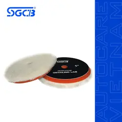 پد پوست بره سفید نرم 80 ميل اس جي سي بي مدل SGCB Wool Cutting Pad 3