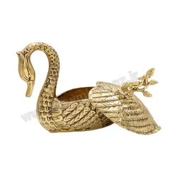 شکلات خوری برنزی مدل قو - نوین برنز