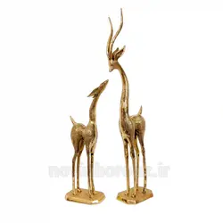 مجسمه برنزی آهو جفتی - نوین برنز