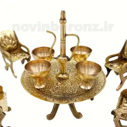 میز و صندلی سیسمونی برنجی - نوین برنز