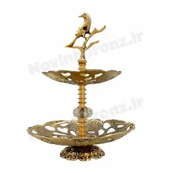 شیرینی خوری برنزی دوطبقه - نوین برنز