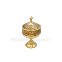قندان برنجی پایه دار سایز کوچک - نوین برنز
