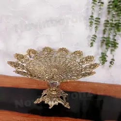 میوه خوری برنزی مدل گل رز سایز بزرگ - نوین برنز