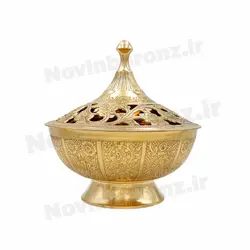 شکلات خوری برنجی مشبک سایز بزرگ - نوین برنز