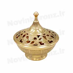 شکلات خوری برنجی مشبک سایز بزرگ - نوین برنز