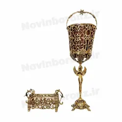 سطل و جادستمالی برنزی پایه فرشته - نوین برنز