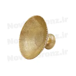 آجیل خوری برنجی طرح طاووس لبه ریز 10 اینچ - نوین برنز