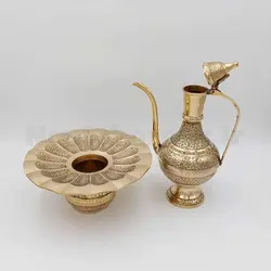 آفتابه لگن برنجی سایز 12 اینچ - نوین برنز