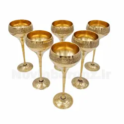 جام برنجی هفتی طرح طاووس 9 اینچ - نوین برنز