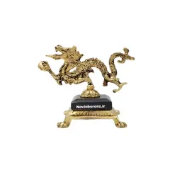 مجسمه اژدها برنزی پایه سنگی - نوین برنز