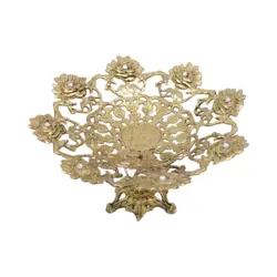 شیرینی خوری برنزی مدل گل رز - نوین برنز