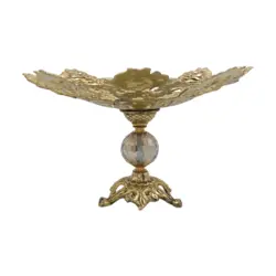 شیرینی خوری برنزی مدل گل رز - نوین برنز