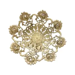 شیرینی خوری برنزی مدل گل رز - نوین برنز