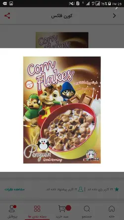 کرن فلکس شکلاتی 275گرمی پنگوئن