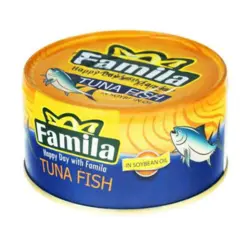 کنسروماهی تون در روغن سویا ۱۲۰گرمی فامیلا
