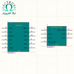 کتابخانه پکیج ماژول sim800 پارت1 برای آلتیوم دیزاینر - جامع ترین کتابخانه - امگا الکترونیک