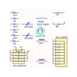 کتابخانه قطعات passive 2 برای آلتیوم دیزاینر - جامع ترین کتابخانه - امگا الکترونیک