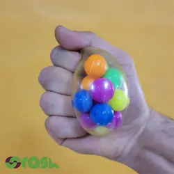 فیجت بال اسکویشی هفت رنگ ضد استرس Squishy mesh balls