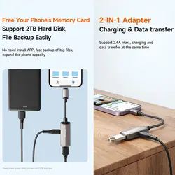 او تی جی آیفون مناسب هارد اکسترنال Mcdodo 2 in 1 Convertor - اورجیلند